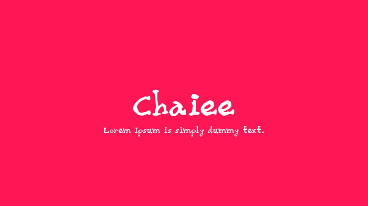 Chaiee Font Family