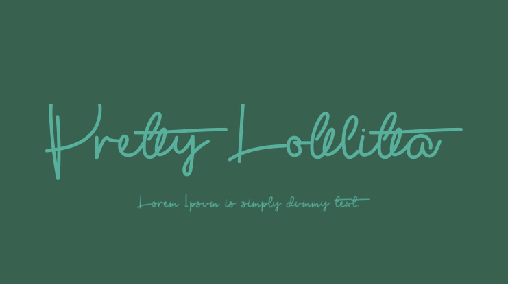 Pretty Lolllitta Font