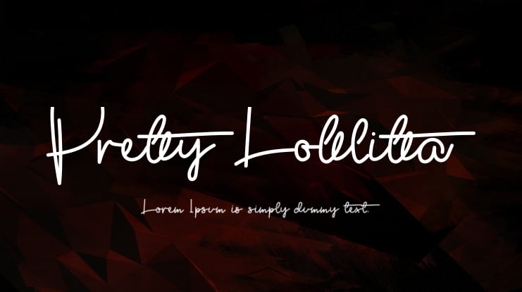 Pretty Lolllitta Font
