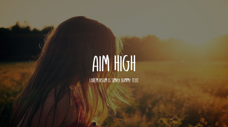 Aim High Font