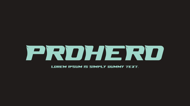 PROHERO Font
