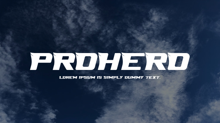 PROHERO Font