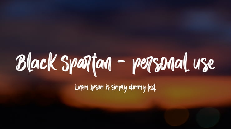 Black Spartan - personal use Font