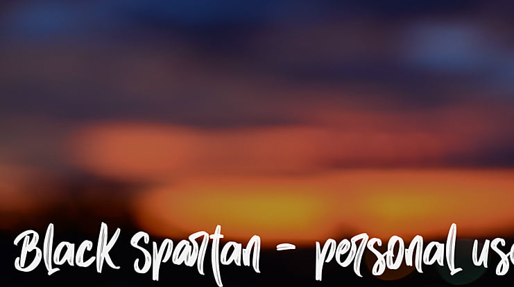 Black Spartan - personal use Font