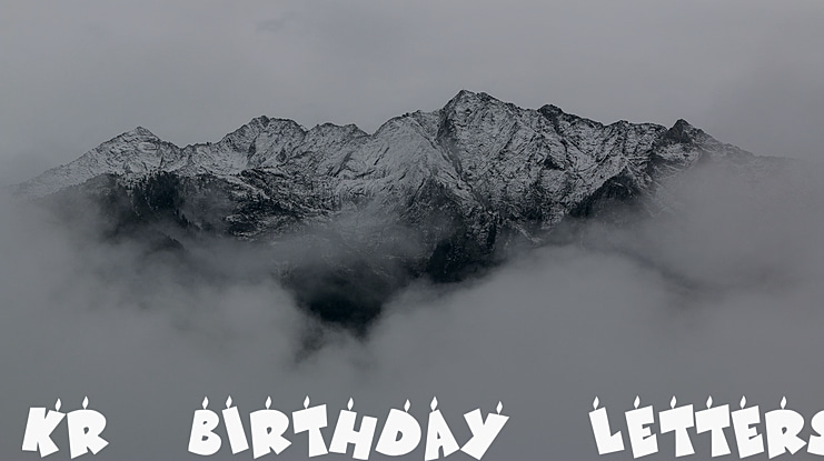 KR Birthday Letters Font