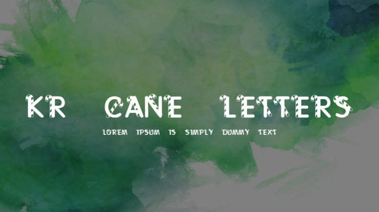 KR Cane Letters Font