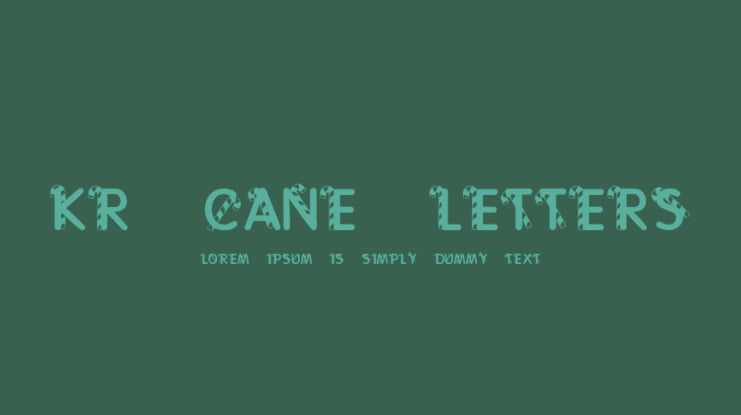 KR Cane Letters Font