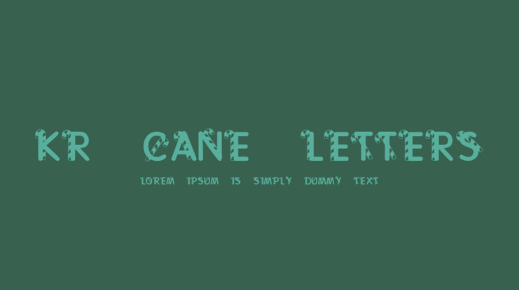 KR Cane Letters Font