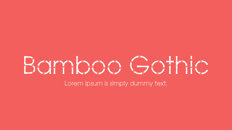 Bamboo Gothic Font