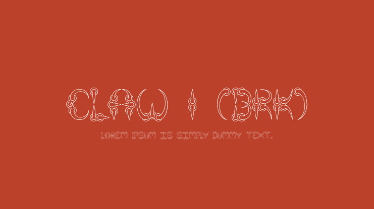 CLAW 1 (BRK) Font Family