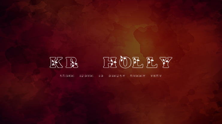 KR Holly Font