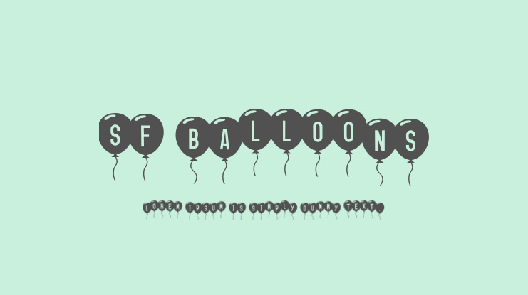 SF Balloons Font Family