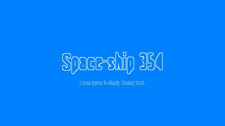 Space-ship 354 Font