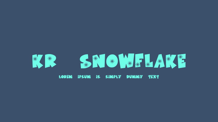 KR Snowflake Font