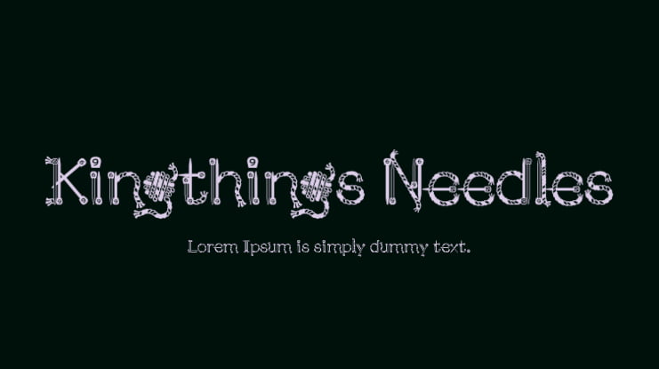Kingthings Needles Font