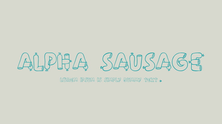 Alpha Sausage Font