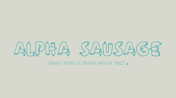Alpha Sausage Font