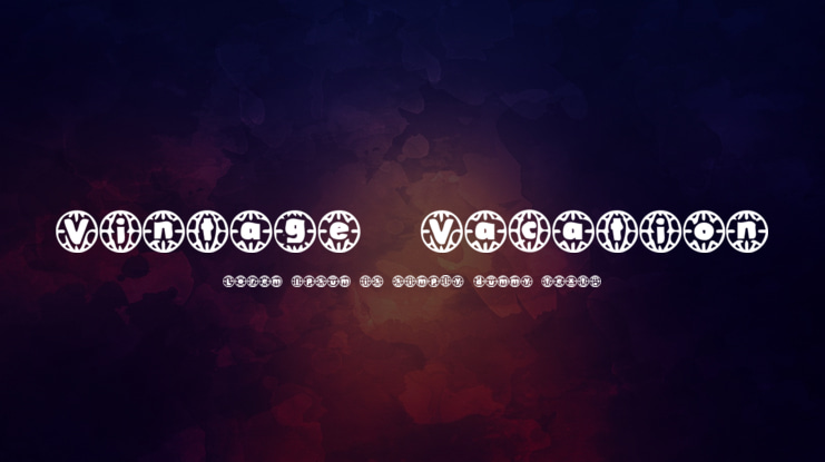 Vintage  Vacation Font