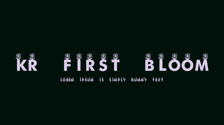 KR First Bloom Font