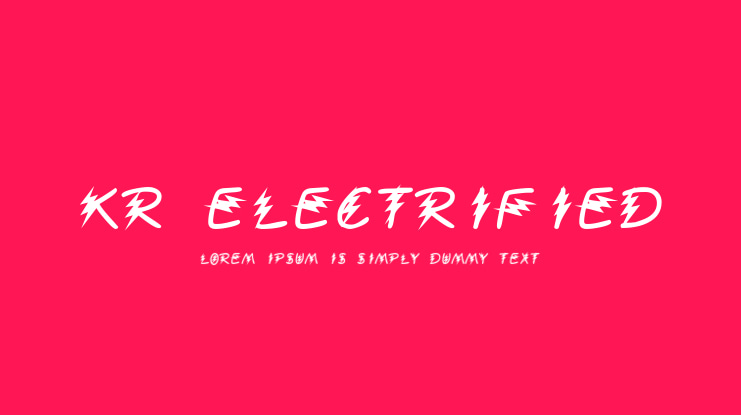 KR Electrified Font