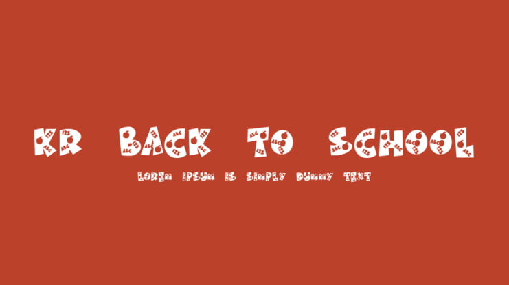 KR Back To School Font