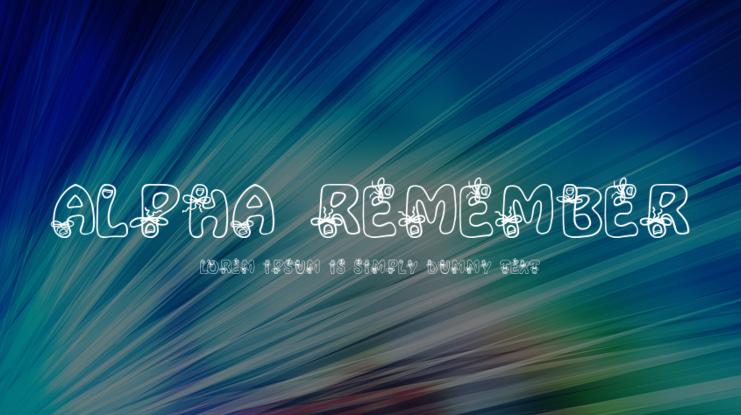 Alpha Remember Font