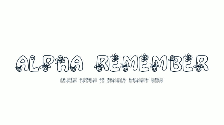 Alpha Remember Font