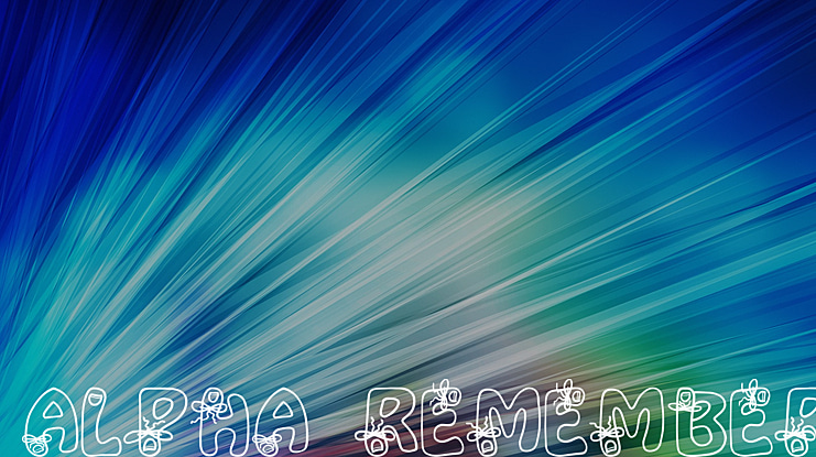Alpha Remember Font