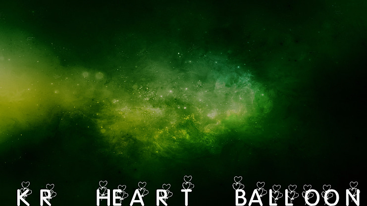 KR Heart Balloons Font