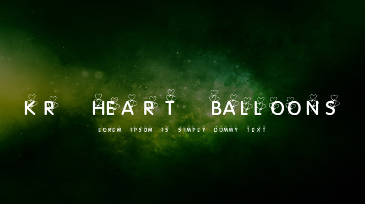 KR Heart Balloons Font