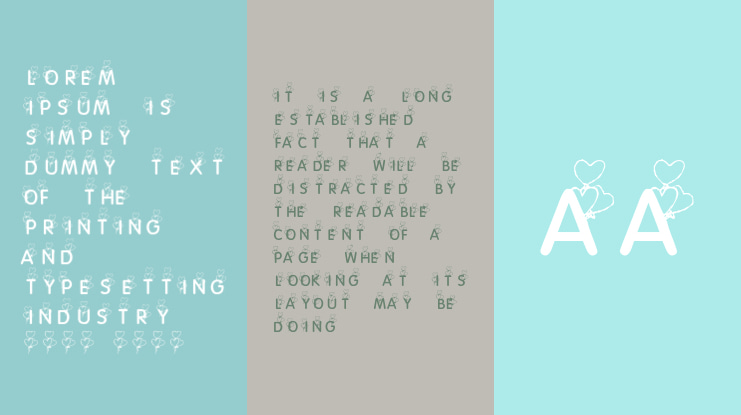 KR Heart Balloons Font