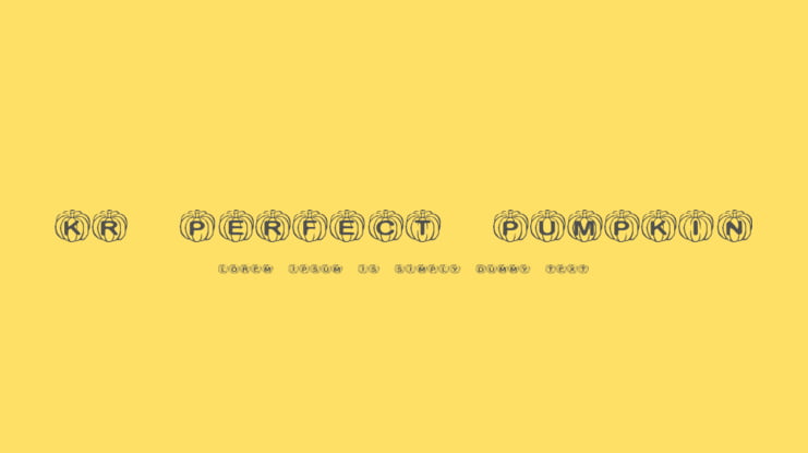 KR Perfect Pumpkin Font