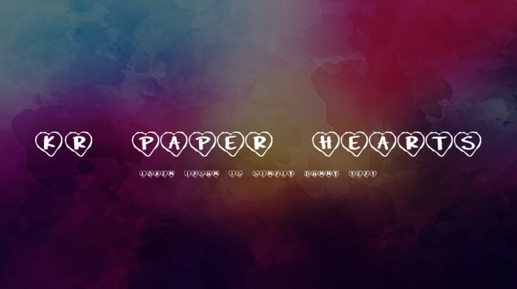 KR Paper Hearts Font