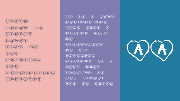 KR Paper Hearts Font