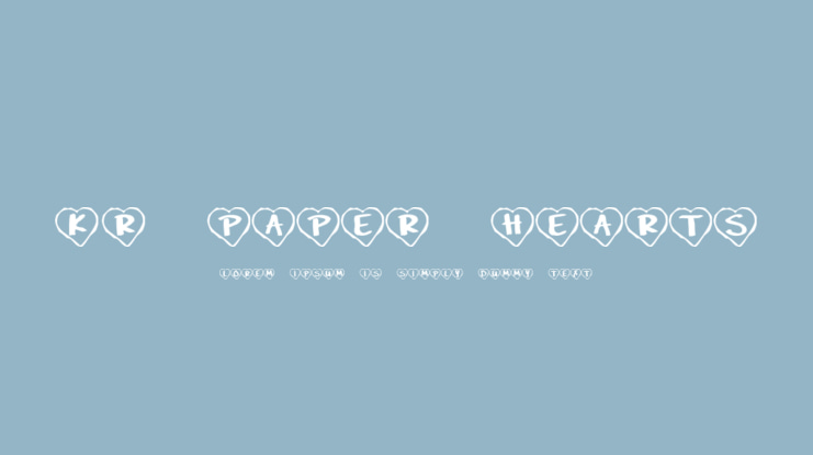 KR Paper Hearts Font