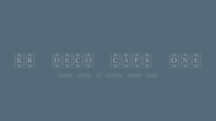 KR Deco Caps One Font
