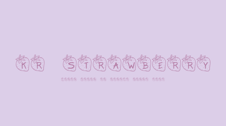 KR Strawberry Font