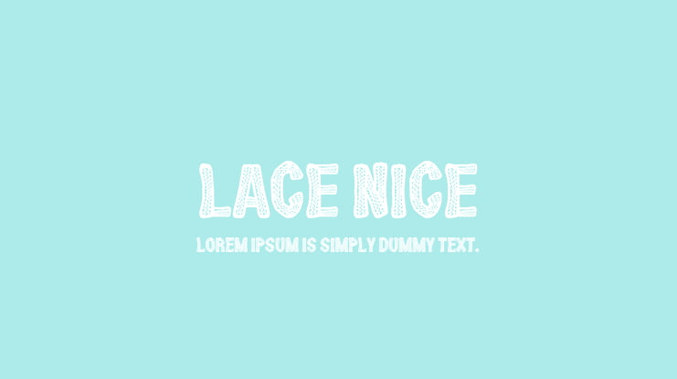 Lace Nice Font