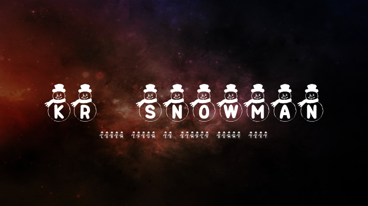 KR Snowman Font