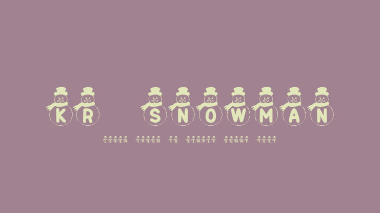 KR Snowman Font