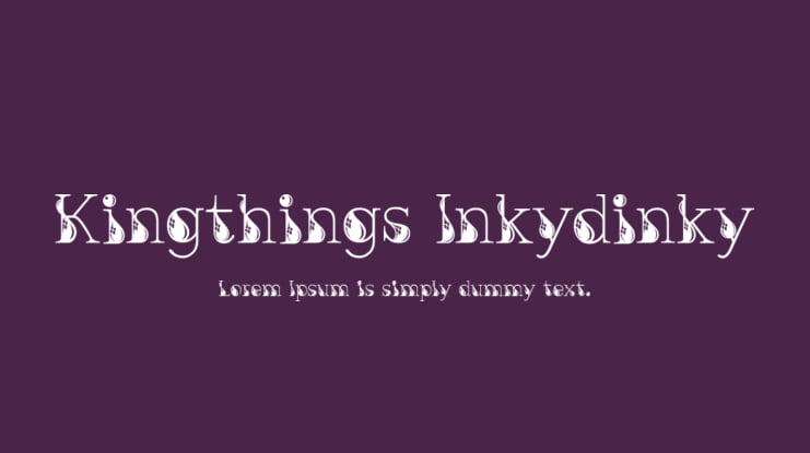 Kingthings Inkydinky Font