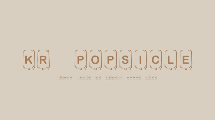 KR Popsicle Font