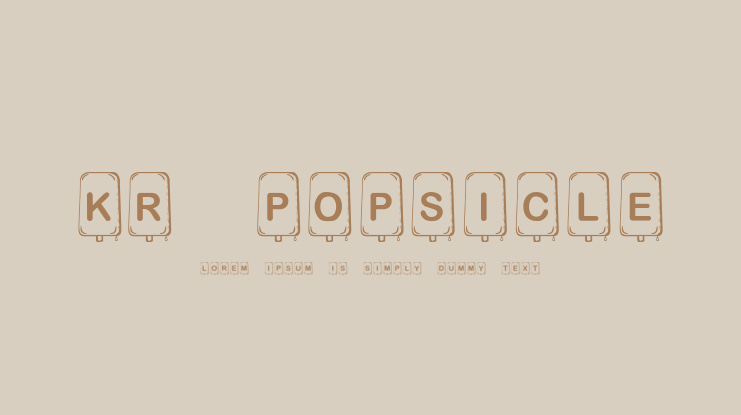 KR Popsicle Font
