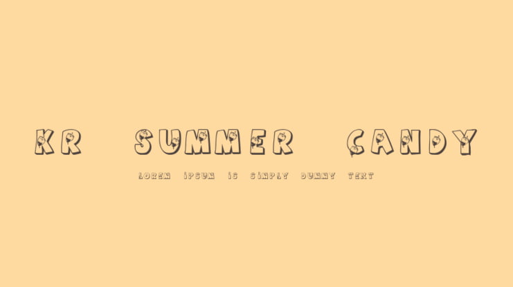 KR Summer Candy Font