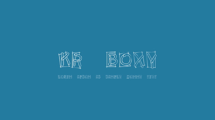 KR Boxy Font
