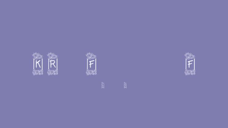 KR Flower Frame Font