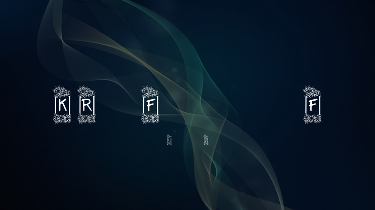 KR Flower Frame Font