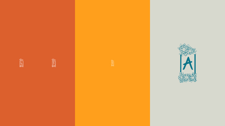 KR Flower Frame Font