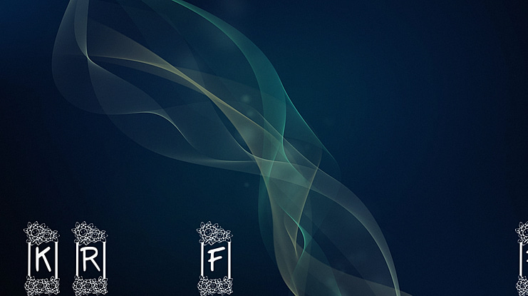 KR Flower Frame Font