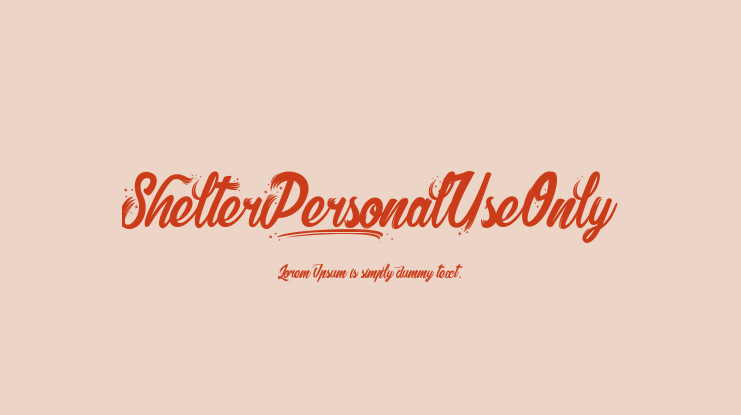 Shelter_PersonalUseOnly Font